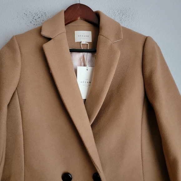 Sezane Johnson Coat in Camel size 36 NWT - Picture 10 of 15